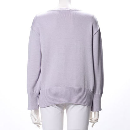 ラウンドネックドロップショルダーニット