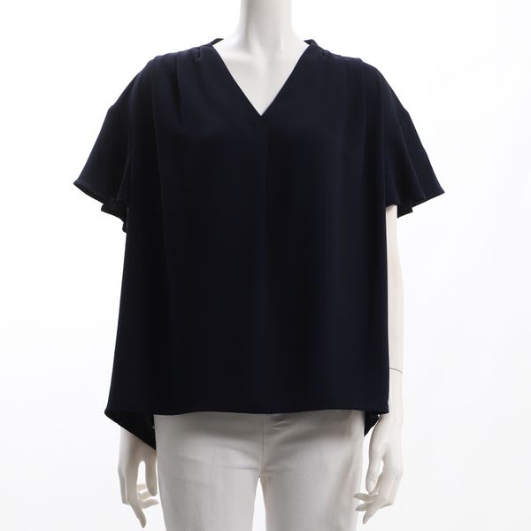 フレアスリーブVネックブラウス