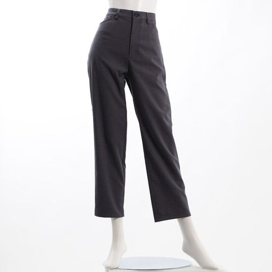 チェック柄テーパードパンツ