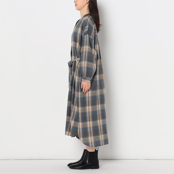 チェックシャツワンピース
