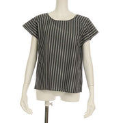 ストライプ柄コットンブラウス