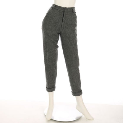 裾ダブルウールパンツ