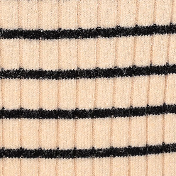 ボーダー柄ベルスリーブニット