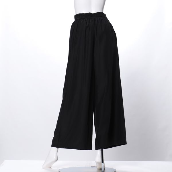 リボンベルト付きワイドパンツ