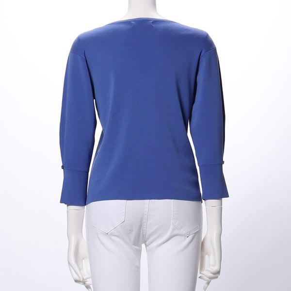 デザイン袖ニット