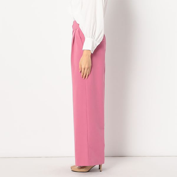 ハイウエストタックワイドパンツ