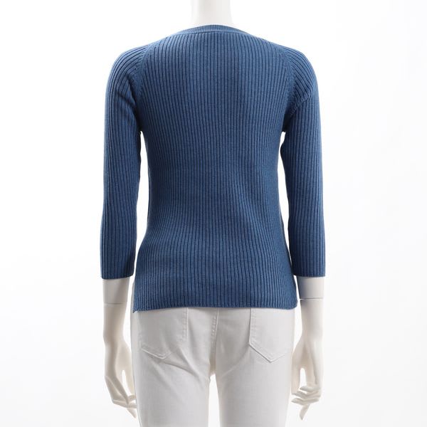 ラグランスリーブリブニット