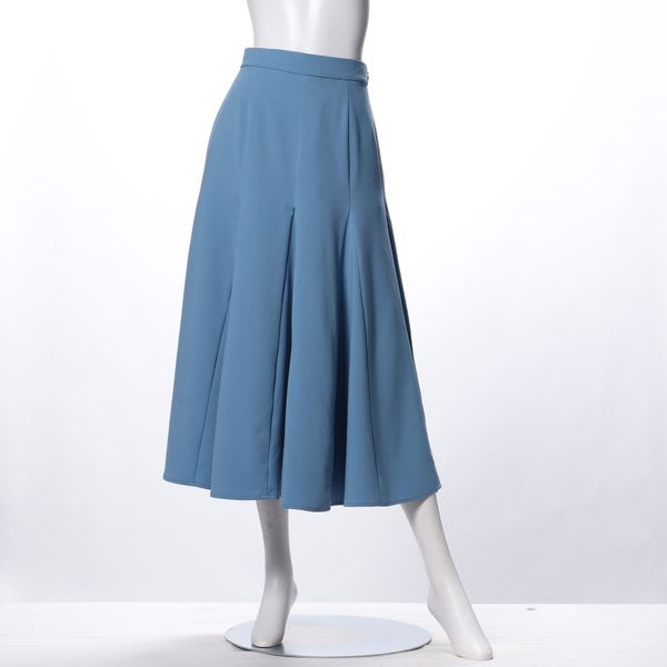 レースアップ裾フレアスカート