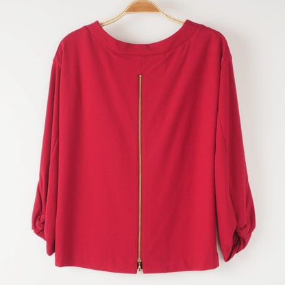 バックジップデザインカットソー