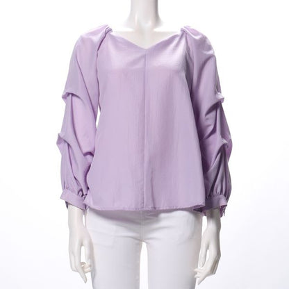 フィフリルサテンギャザートップス