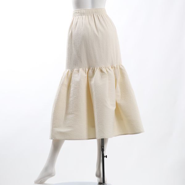 ストライプジャカードギャザースカート