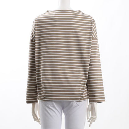 オフネックボーダー柄カットソー