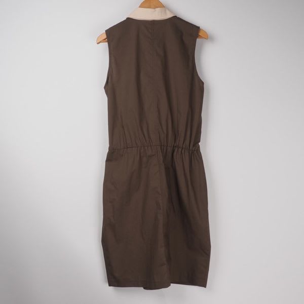 エリ配色タックワンピース