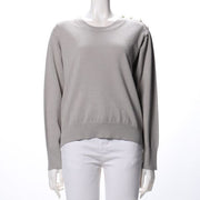 ショルダーボタンニット