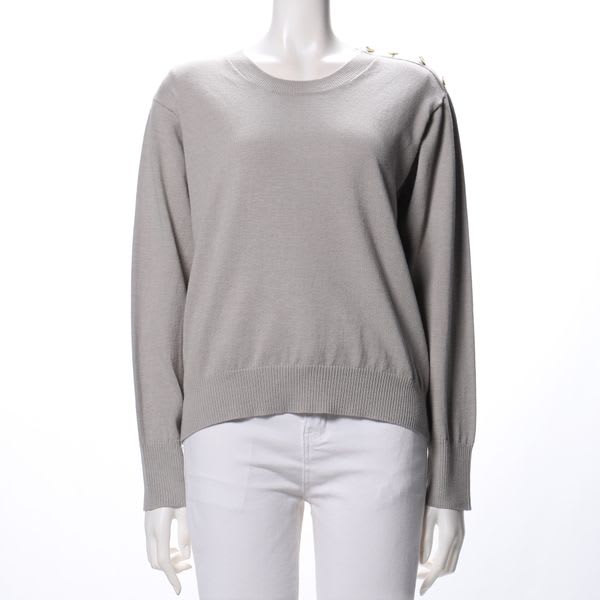 ショルダーボタンニット