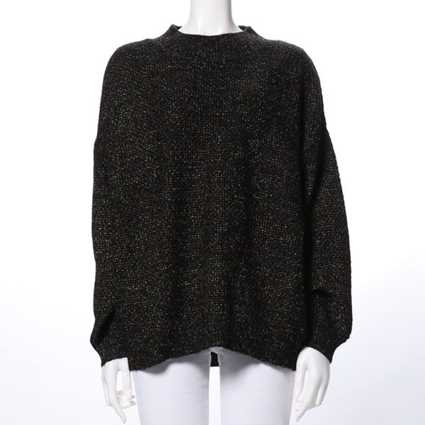 ドロップショルダーハイネックニット