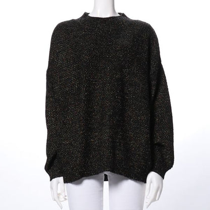 ドロップショルダーハイネックニット