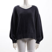 レースドッキングデザインニット