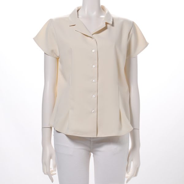 オープンカラーブラウス