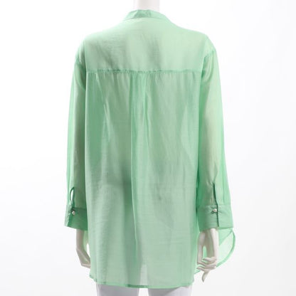 パールボタンシャツブラウス