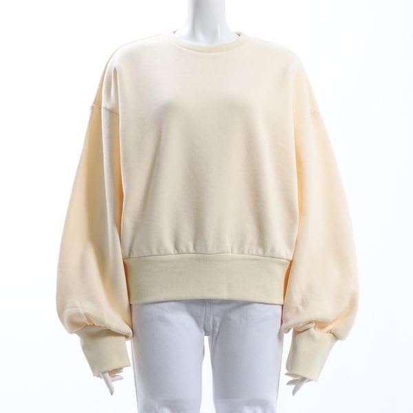 ボリュームスリーブクルーネックプルオーバー