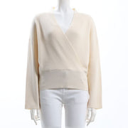 ラメ混カシュクールニット