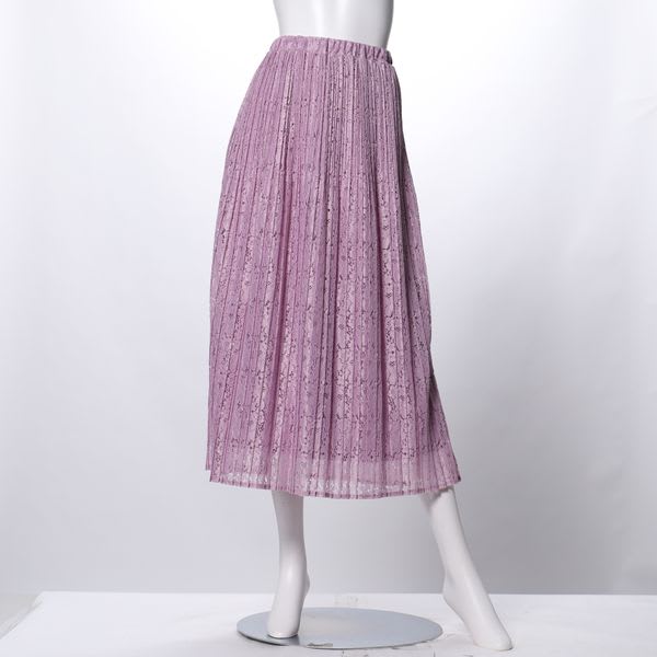 総レースプリーツスカート