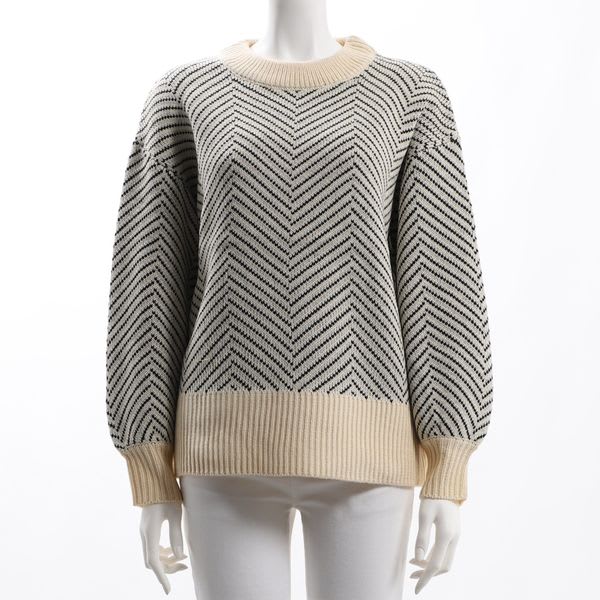 ヘリンボーンニット