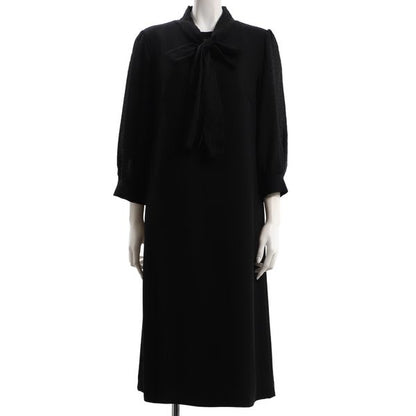 ドット柄Aラインワンピース