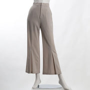 フロントスリット風デザインワイドパンツ