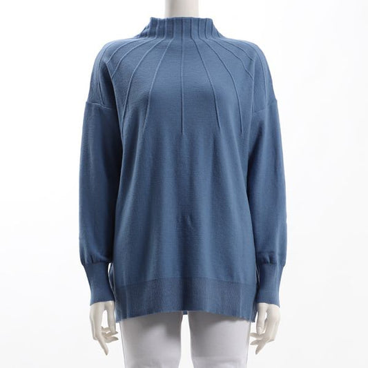 首元網目ニット