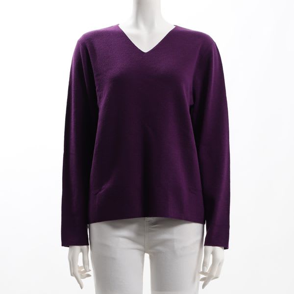 総針Vネックニット