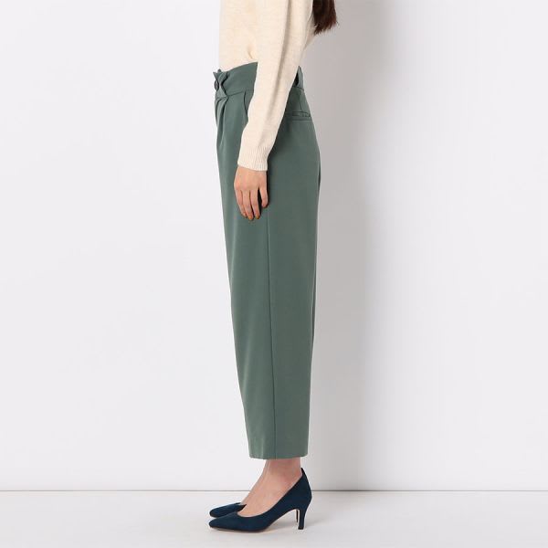 ハイウエストボタンワイドパンツ