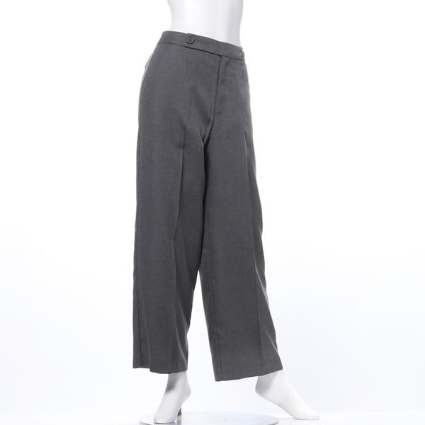 ウエストボタンストレートパンツ