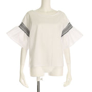 60コットンローンスモッキング袖ブラウス