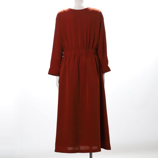 リボンベルトフロントボタンワンピース