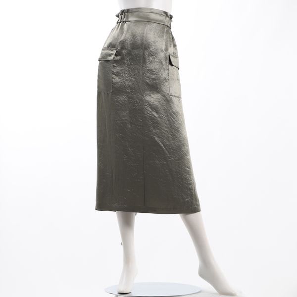 アセテートサテンカーゴスカート