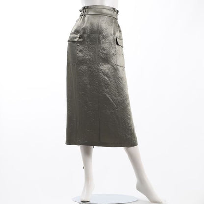 アセテートサテンカーゴスカート