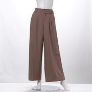 共布ベルト付きワイドパンツ