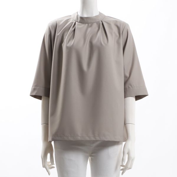 衿タックデザインブラウス