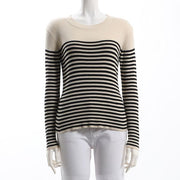 シンプルクルーネックリブニット