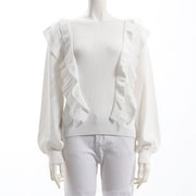 フリルデザインニット