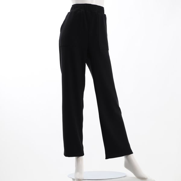 リブ凹凸総ゴムワイドパンツ