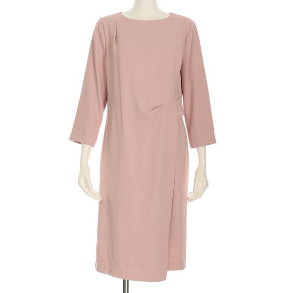 ウエストデザインラップ風ワンピース