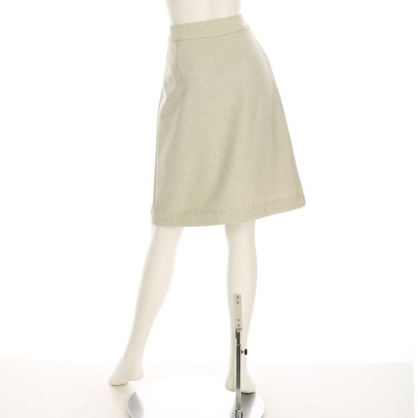 ウール混タック入りフレアスカート