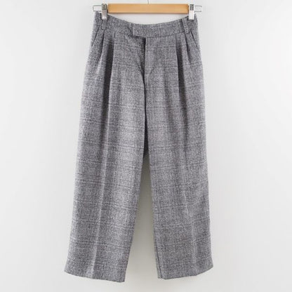 チェック柄ワイドパンツ
