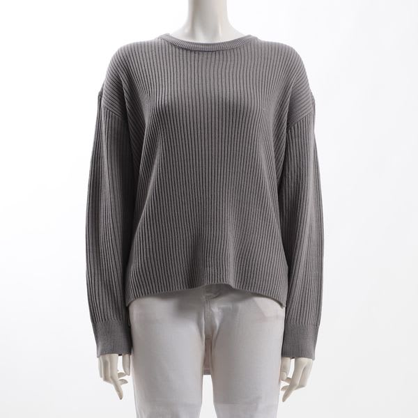 異素材切り替えリブニット