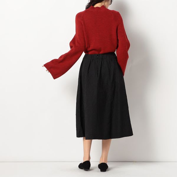 ふくれジャガードフレアスカート