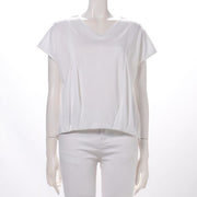 裾タックデザインVネックカットソー