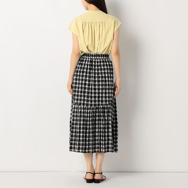 タータンチェック柄フレアスカート